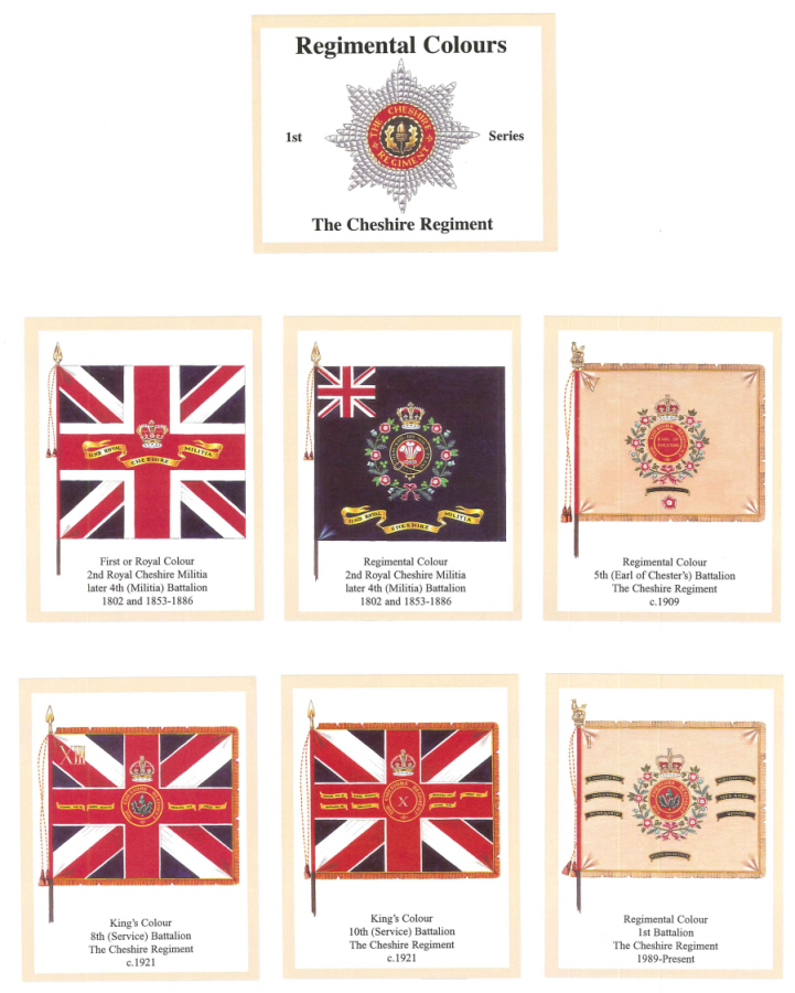 The Cheshire Regiment - 'Regimental Colours' Trade Card Set by David Hunter